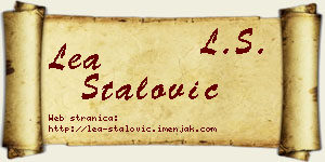 Lea Stalović vizit kartica